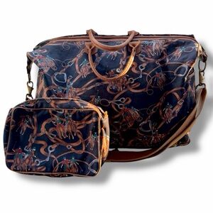 Vintage Polo Equestrian Travel Bag and Toiletry Set